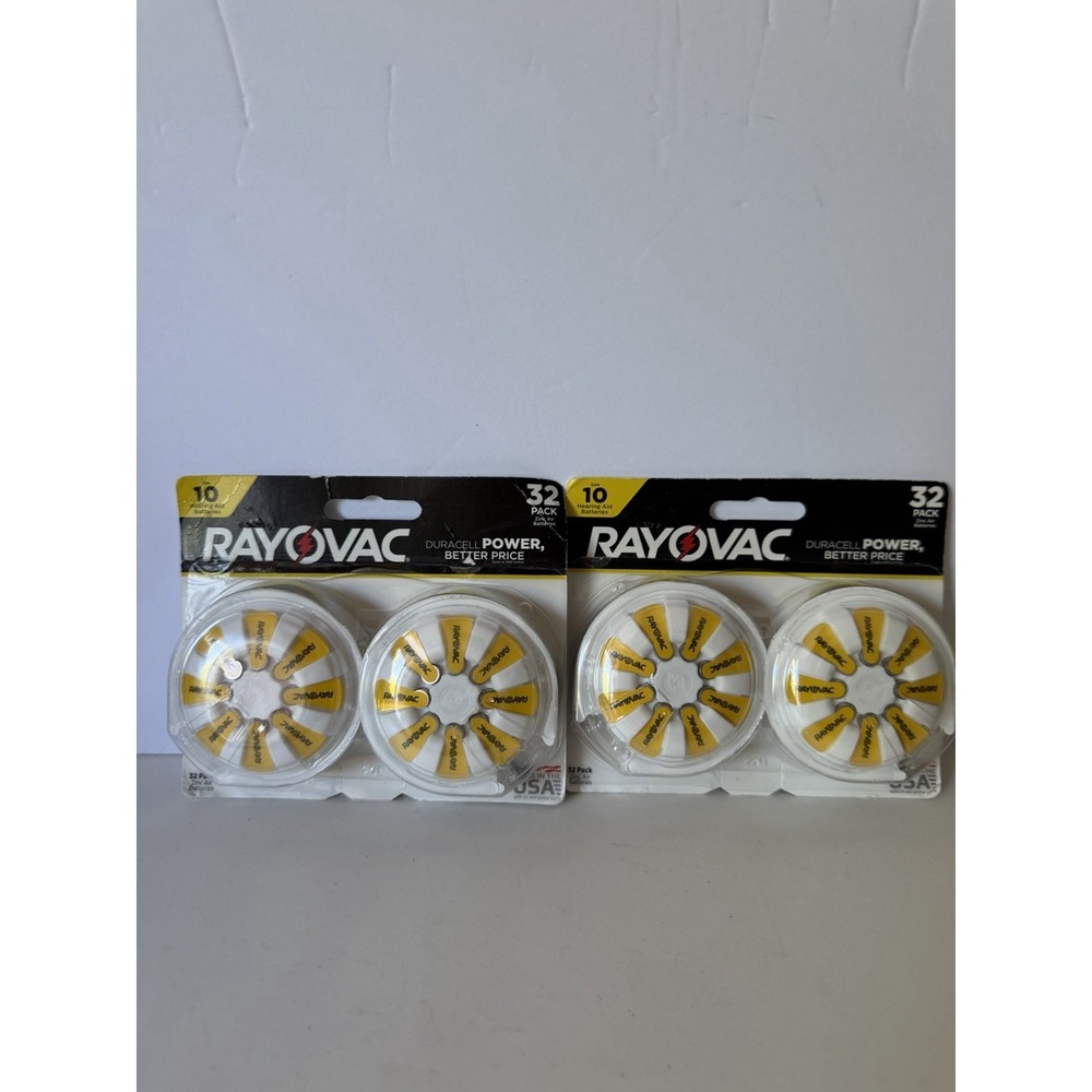 Rayovac Size 10 Hearing Aid Zinc Air Batteries 32x2 Lot of 64 New Exp 11/27 BinQ